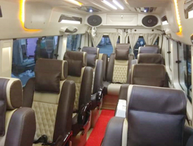 12 seater deluxe 1x1 tempo traveller hire in delhi