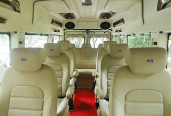 8 seater deluxe 1x1 seats with sofa seat tempo traveller